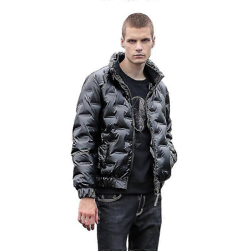 Men's Down Jacket Hooded Puffer Jacket Insulated Lightweight Winter Jacket