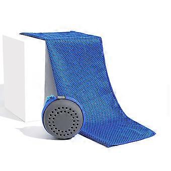 80x30cm Cool Towel Soft Breathable Ice Wrap Sweat Rag Cooling Towels for Neck and Face Chilly Gym Towel with Storage Box  Sky Blue