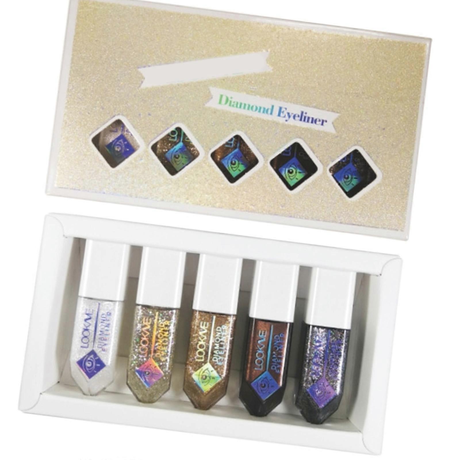 Highly Pigmented Glitter Eye Makeup Liner Shimmers Eyeliners Sweatproof Buildable Coverage Ideal For Sensitive Skin Type Multicolor