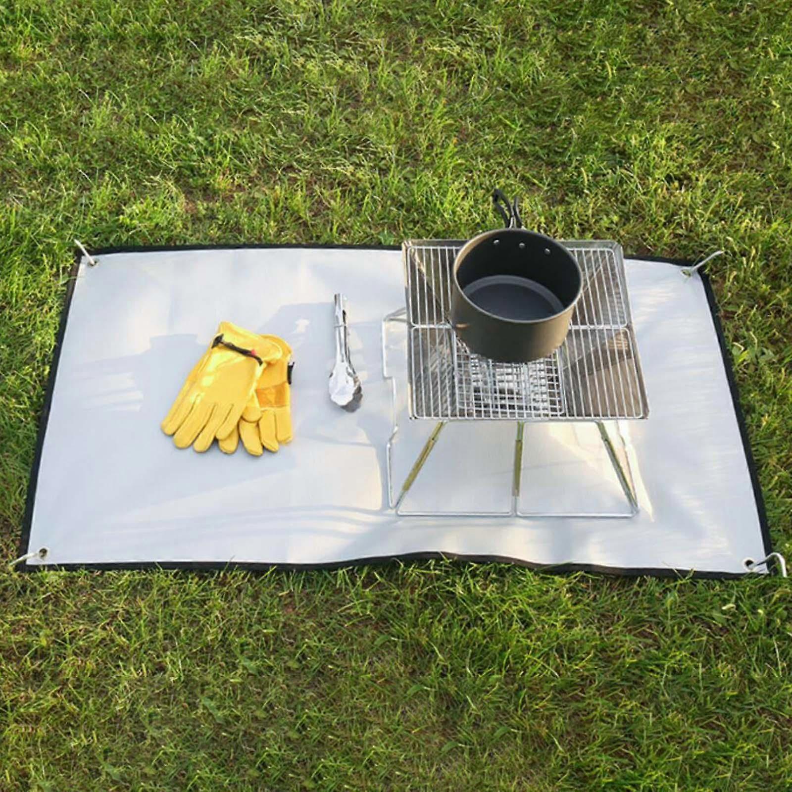 Fireproof Blanket, Foldable Camping Fire Pit Mat for Party Ground in