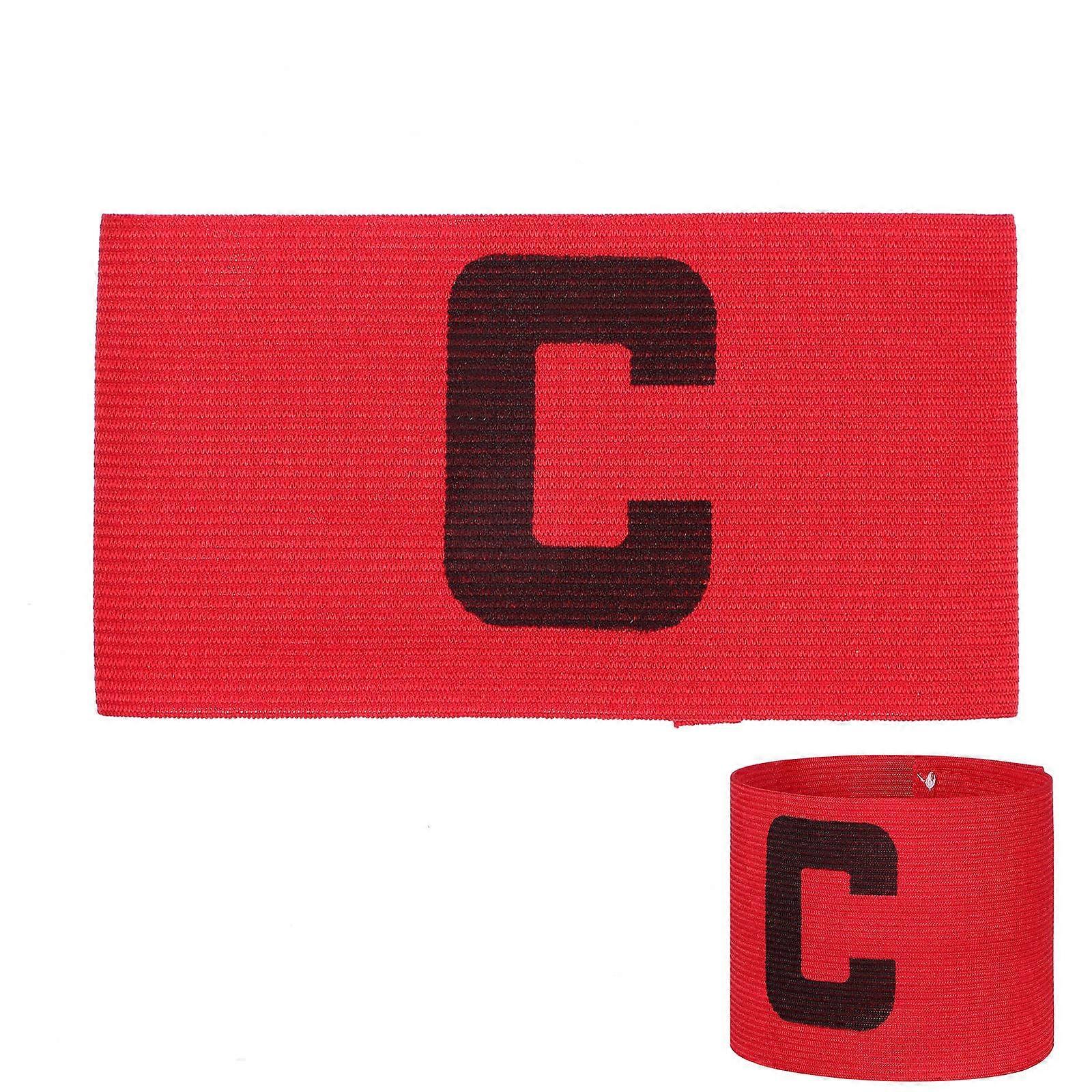 כדורגל כדורגל קפטן סרט זרוע מתכוונן כדורגל רוגבי כדורסל להקות (אדום)