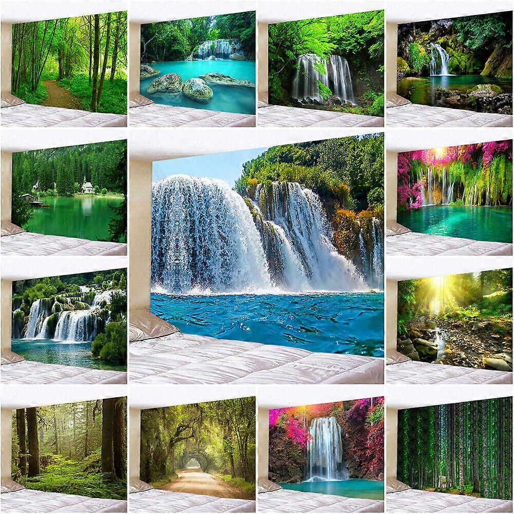 Large Forest Tapestry Landscape Wall Hanging Bedspread Throw Blanket Backdrop 3D