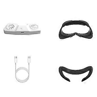 Per 3 Copertura facciale a circolazione d'aria con ventola di raffreddamento VR Cuffia di ricambio Maschera di interfaccia per Quest3 B