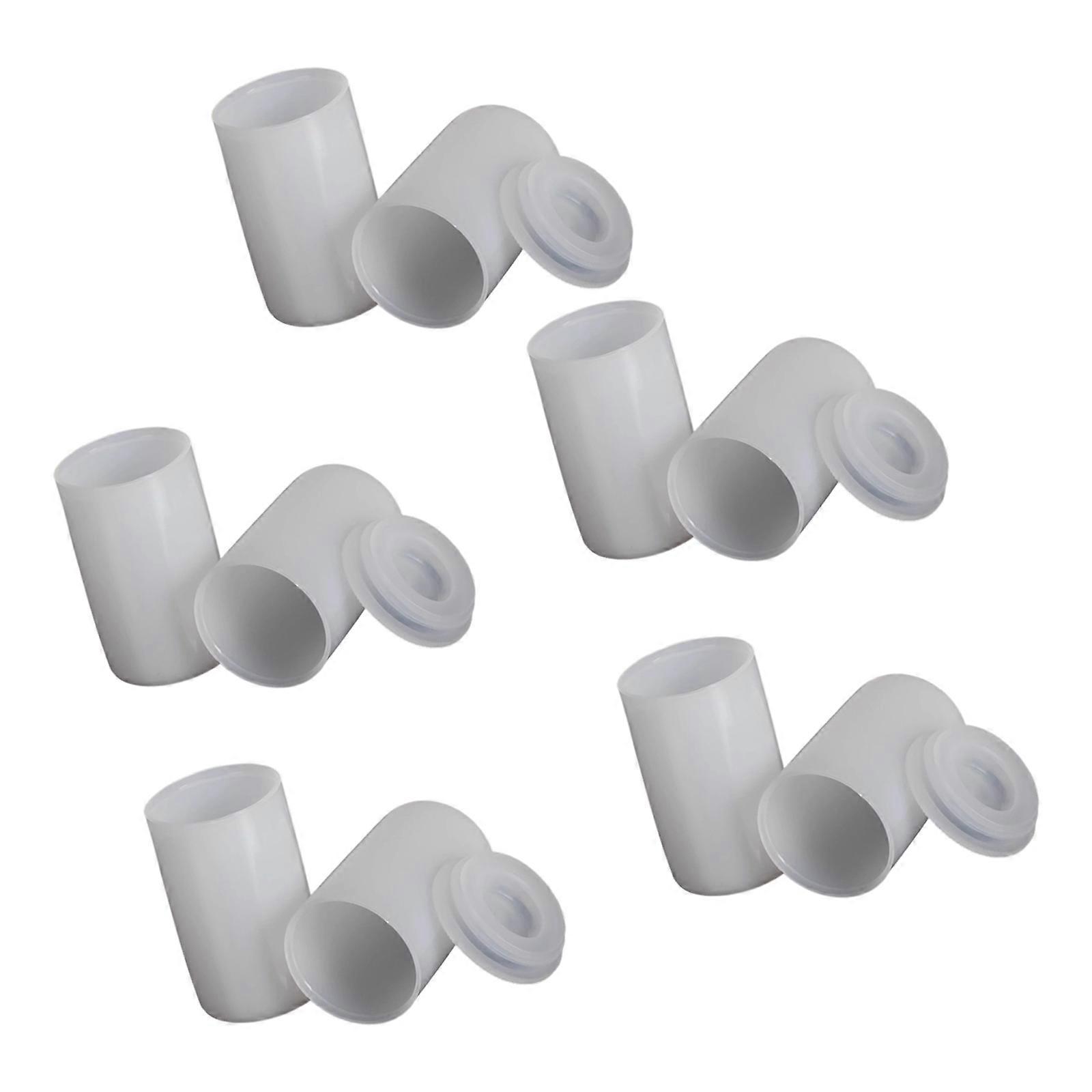 10Pcs 33mm Plastic Film Canisters Empty Camera Reel Container Coin Films Roll Tube Case Storage Container with Cap  White