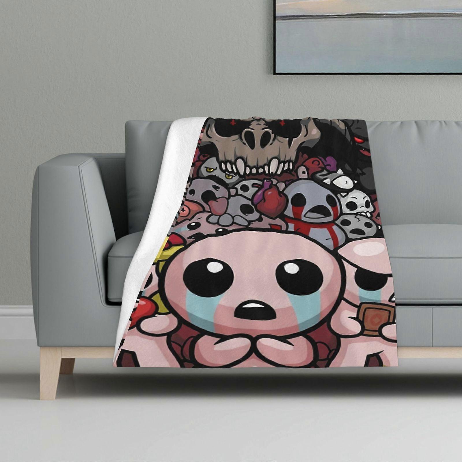 Blanket Multicolour Printed Blanket Super Soft Flannel Lightweight Fluffy Plush Bed Blanket The Binding Of Isaac