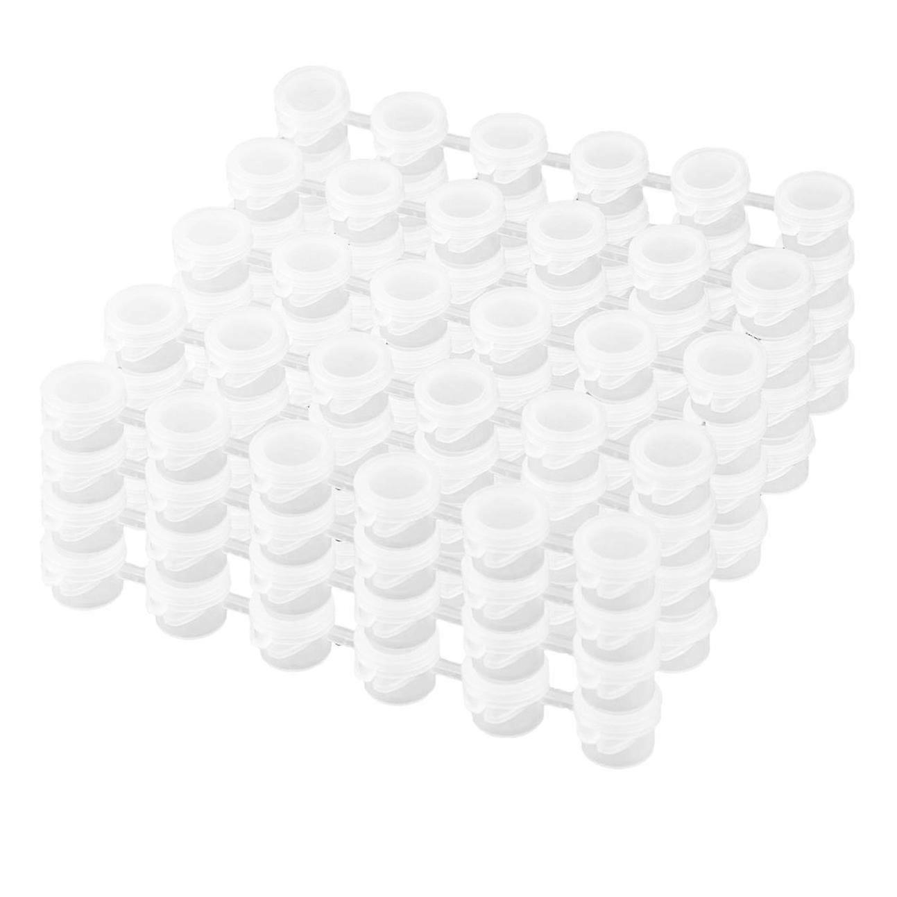 25 Strips Empty Paint Pots Strips Mini Clear Storage for Classrooms