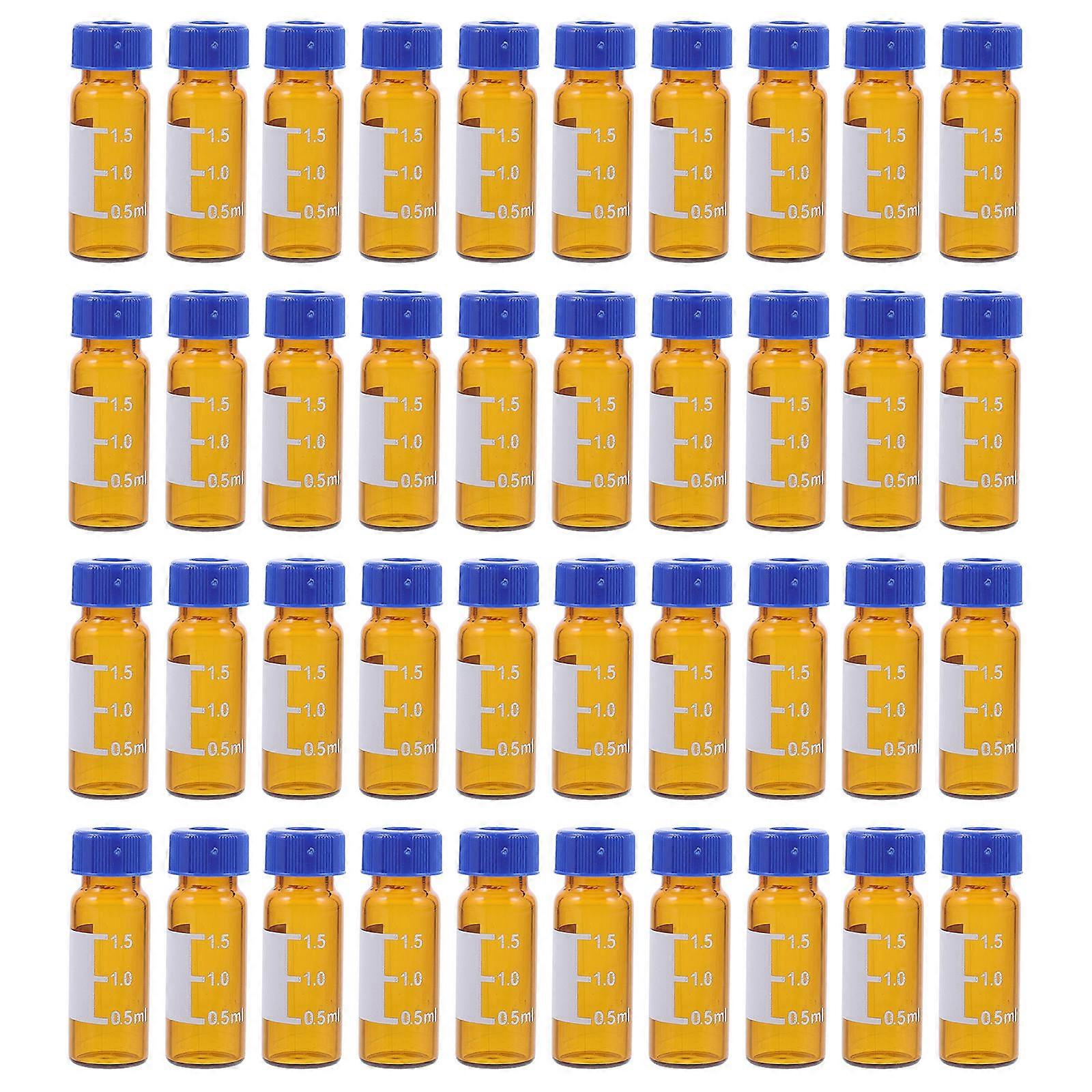 Sample Bottles Glass Vial with Lids Pads for Storage 100Pcs Sealing Bottles