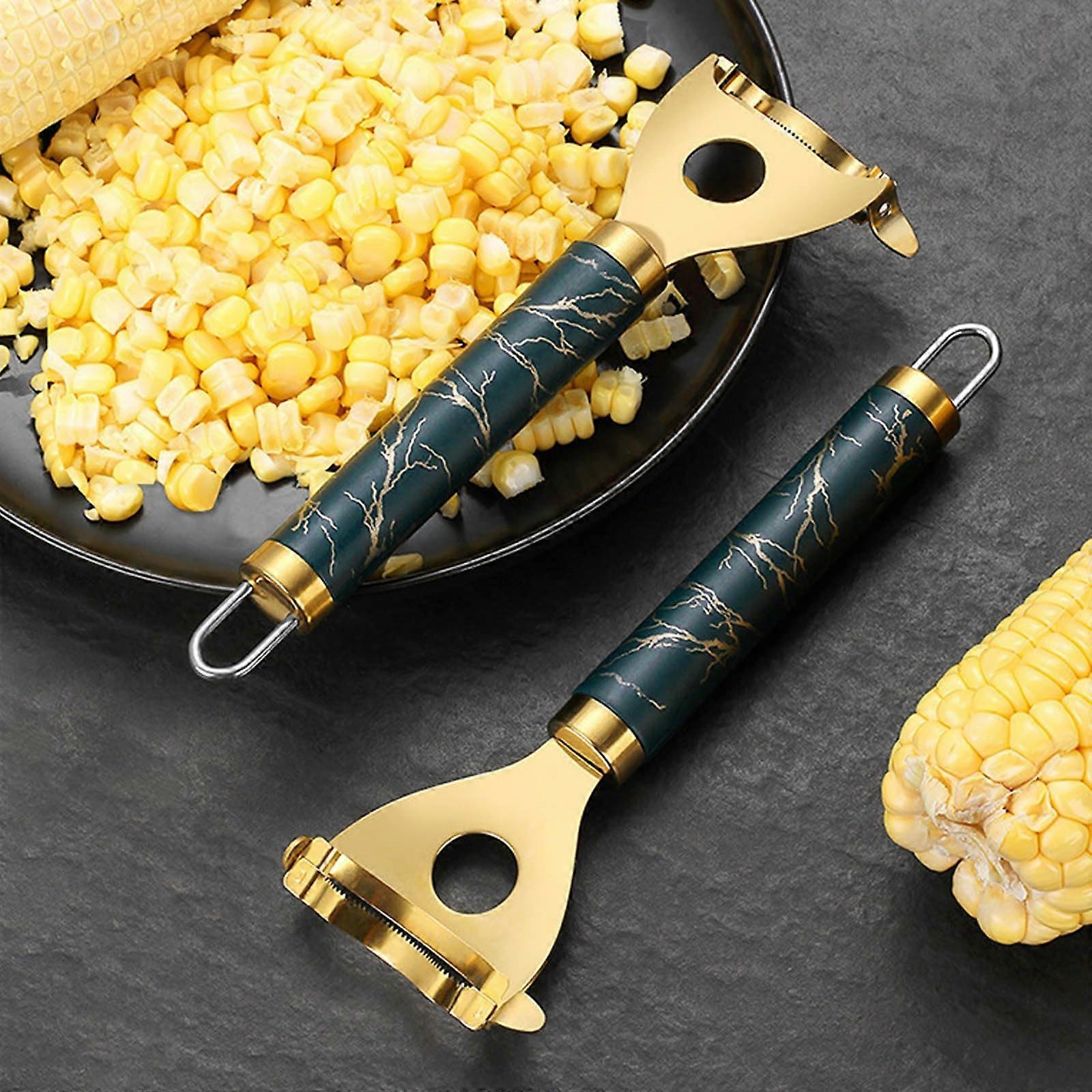 2Pcs Stainless Steel Corn Stripper Tool with Fast Kernel Removal and Ergonomic NonSlip Grip