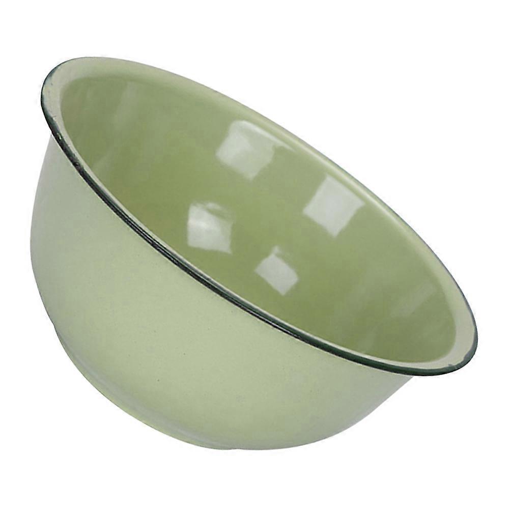 Enamel Bowl for Home Use Thick Construction Light Green