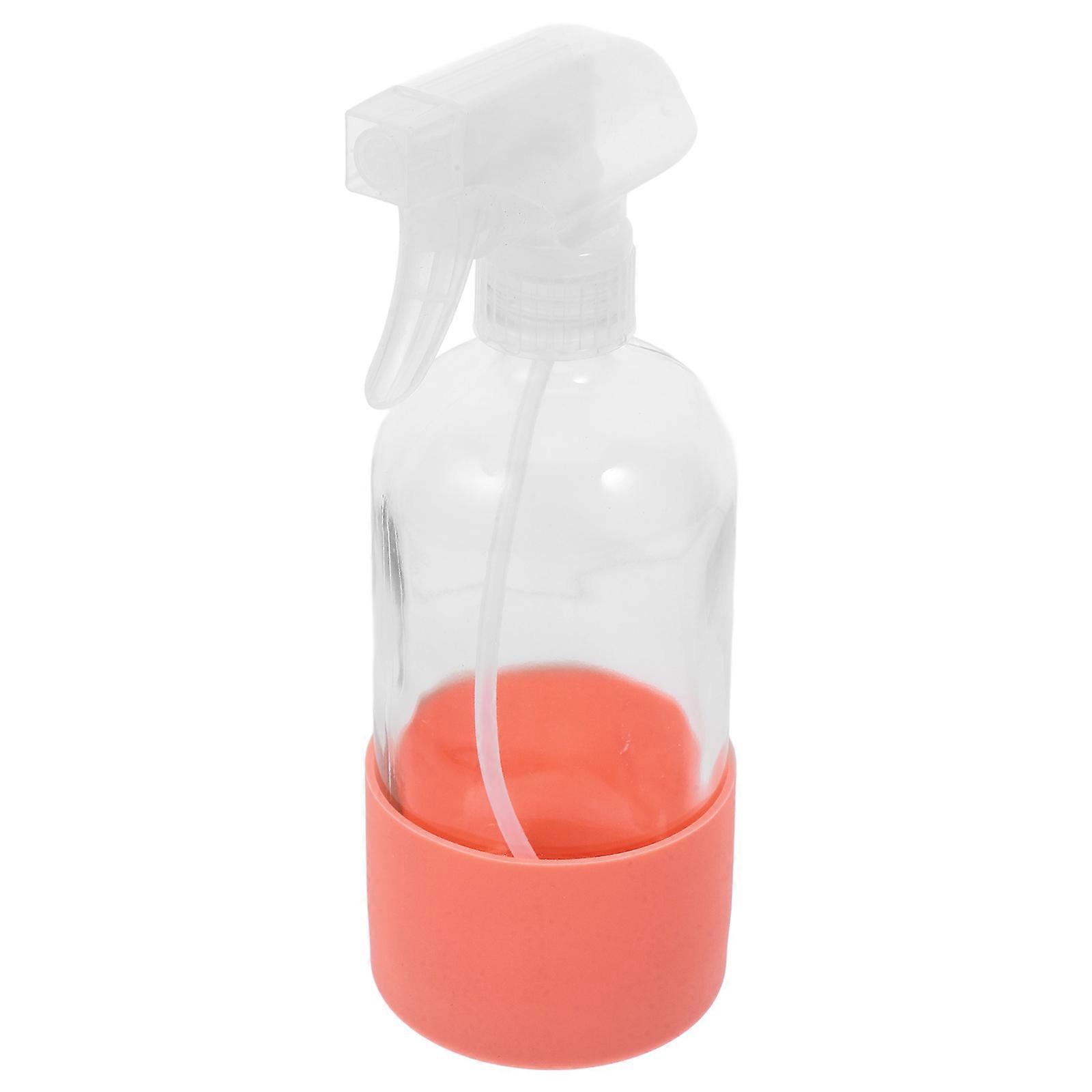 Refillable Even Spray Glass Container For Home Usage Pink 500ml Leakproof Cap 1Set