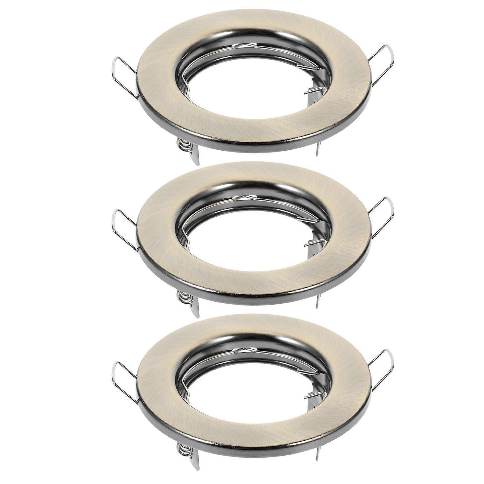 Olive Green Recessed Light Fixture Frame for Space-Saving Ceiling Installation 3Pcs