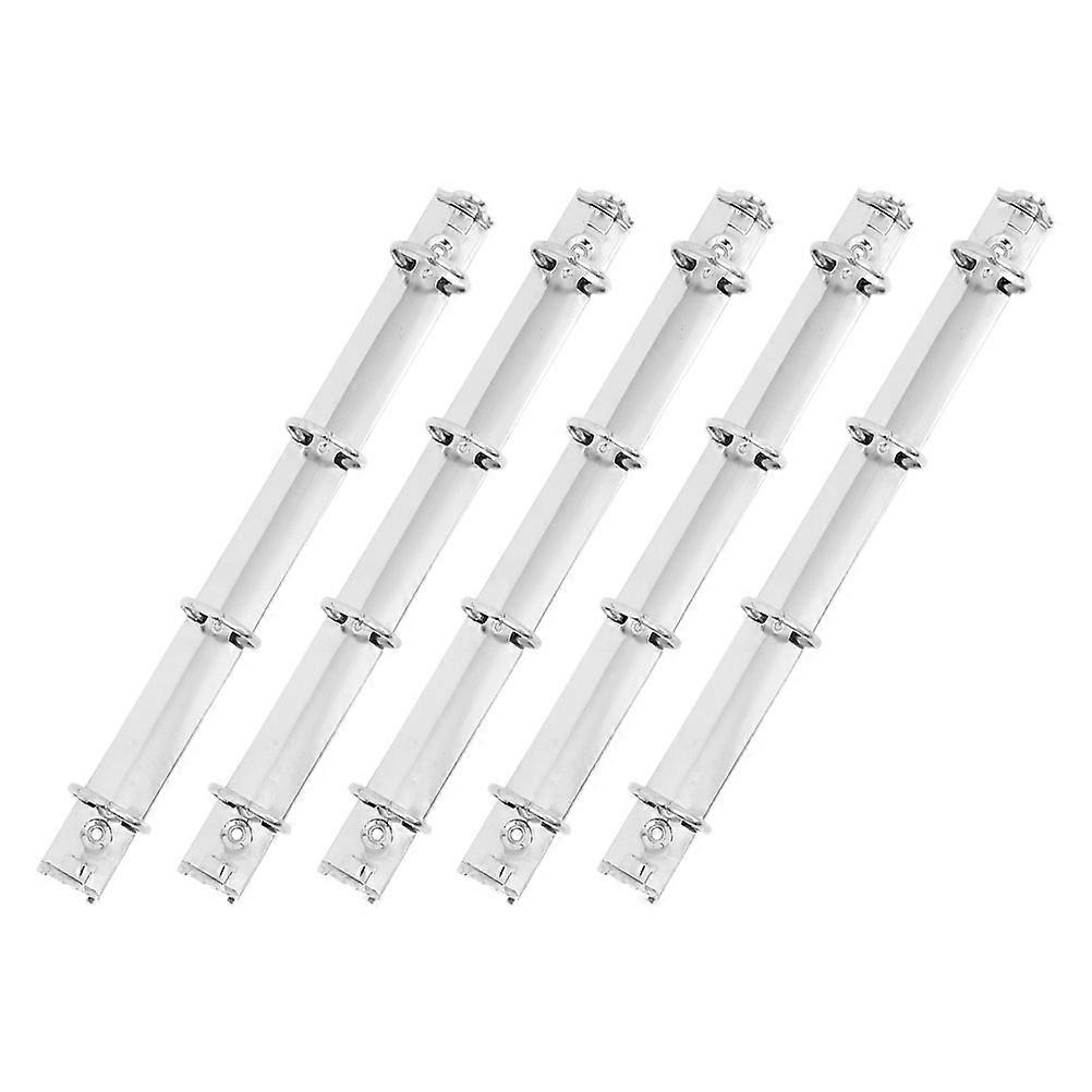 A4 Metal Binder Loose Leaf Binder for Office Use 5Pcs Silver