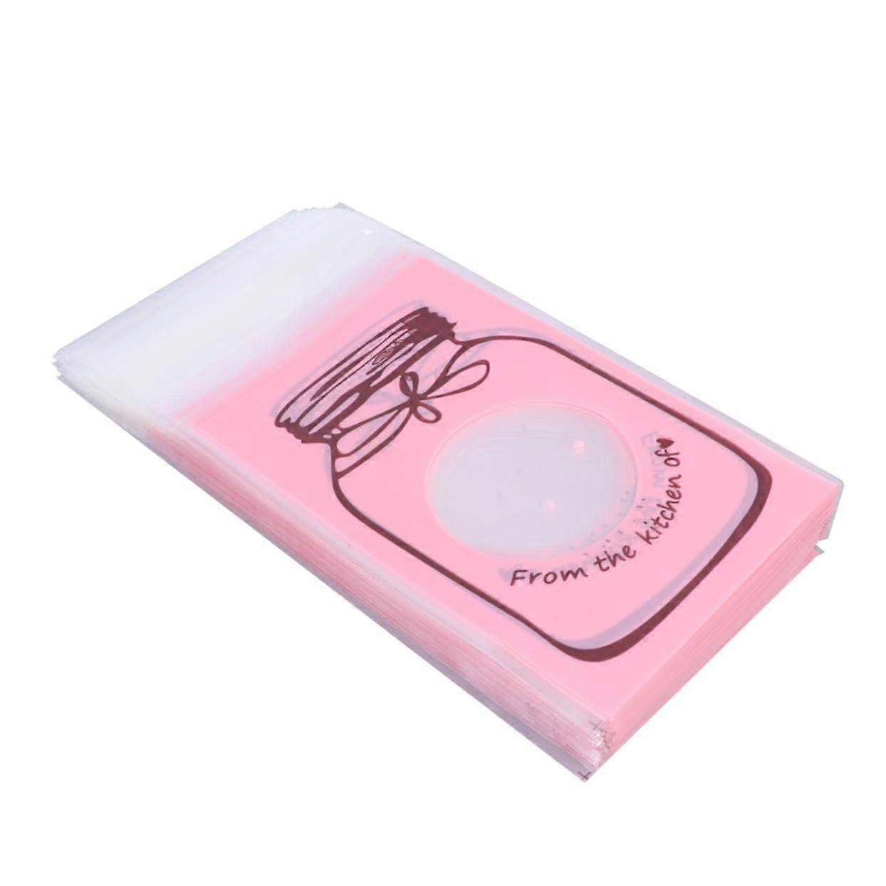 300pcs Cookie Packaging Bags Resealable Clear Cellophane with Bottle Pattern for Candy Party Favors