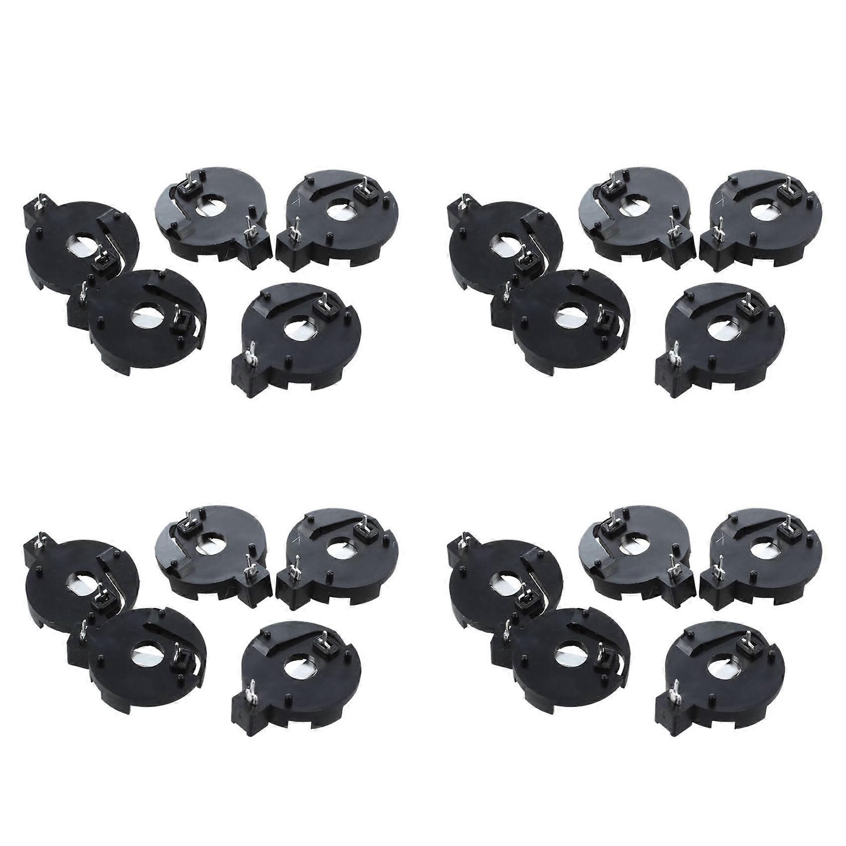 CR2016 2025 2032 Coin Cell Button Battery Holder Socket Black 20 Pcs