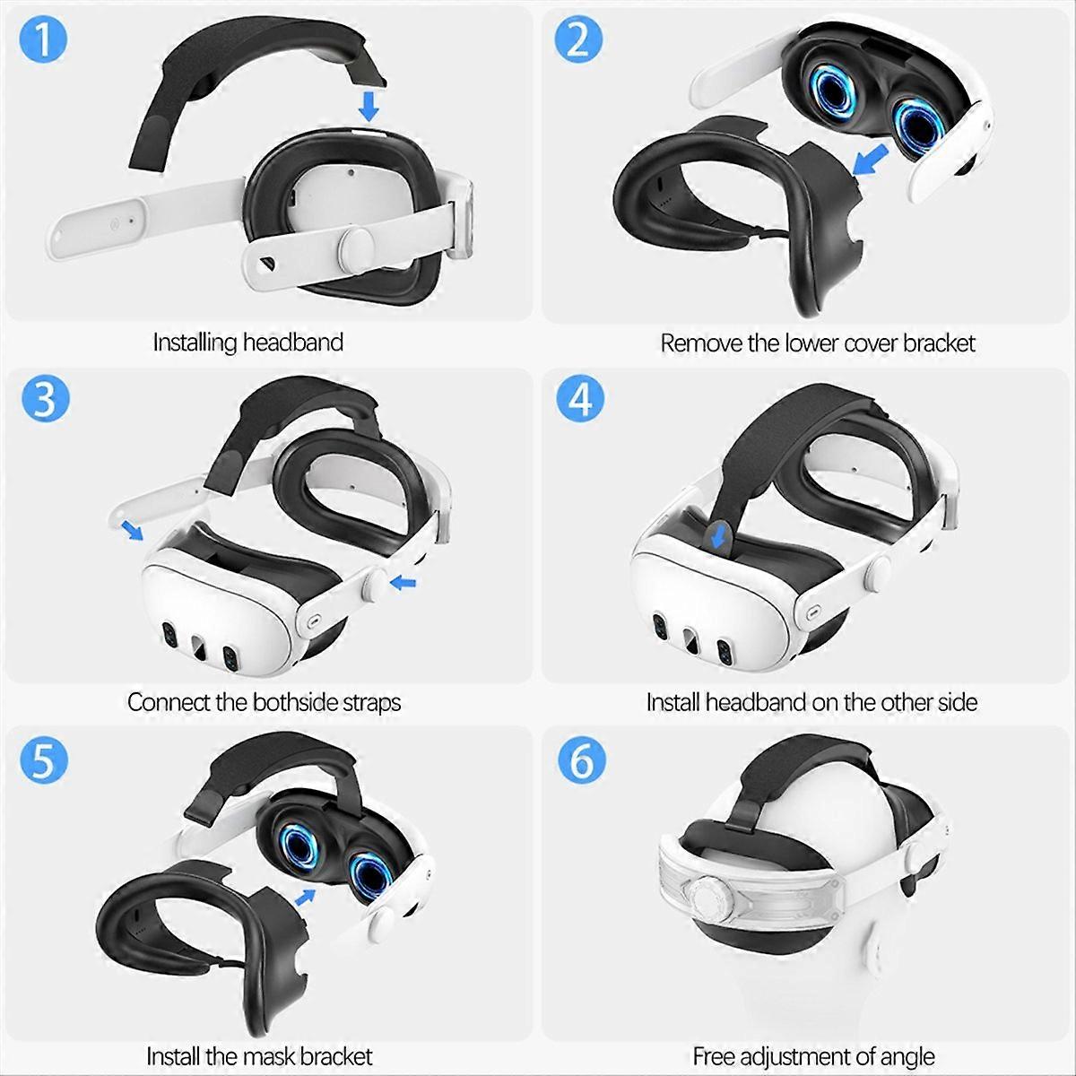 Adjustable Head Strap For Quest 3,for Quest 3 Elite Silver