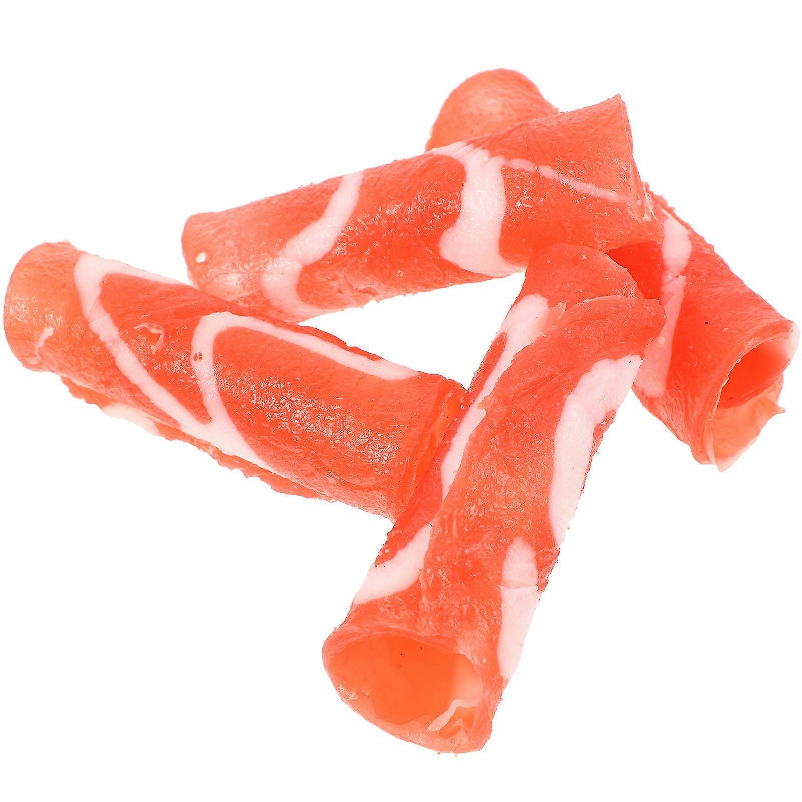 Chocolate Artificial Meat Roll Simulated Meat Roll for Decoration 20Pcs