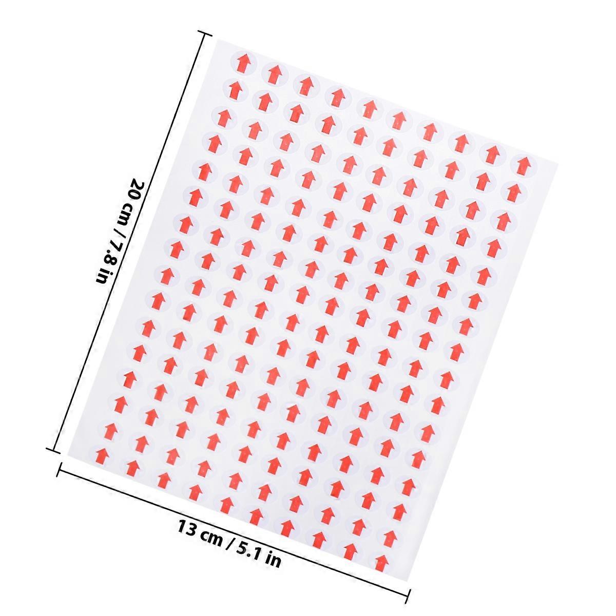 3200PCS 10mm Self Adhesive Sticky Red Arrow Labels Removable Small Circle Dot Stickers Product Inspection Defect Indicator Tape (White+Red)