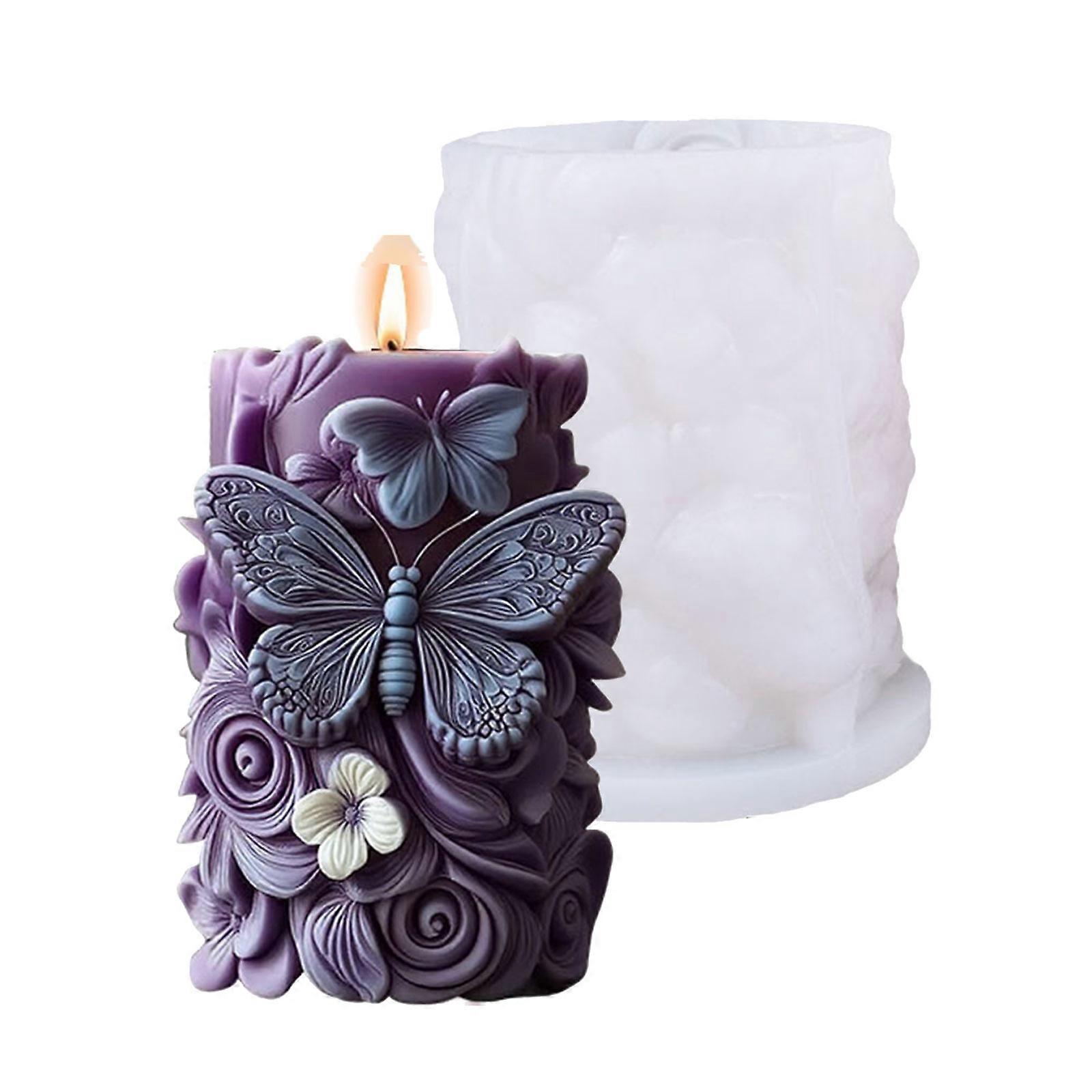 Lifelikes Butterfly Candle Silicone Mould with Intricate Detail for Crafting Fun Enjoyment Multicolor
