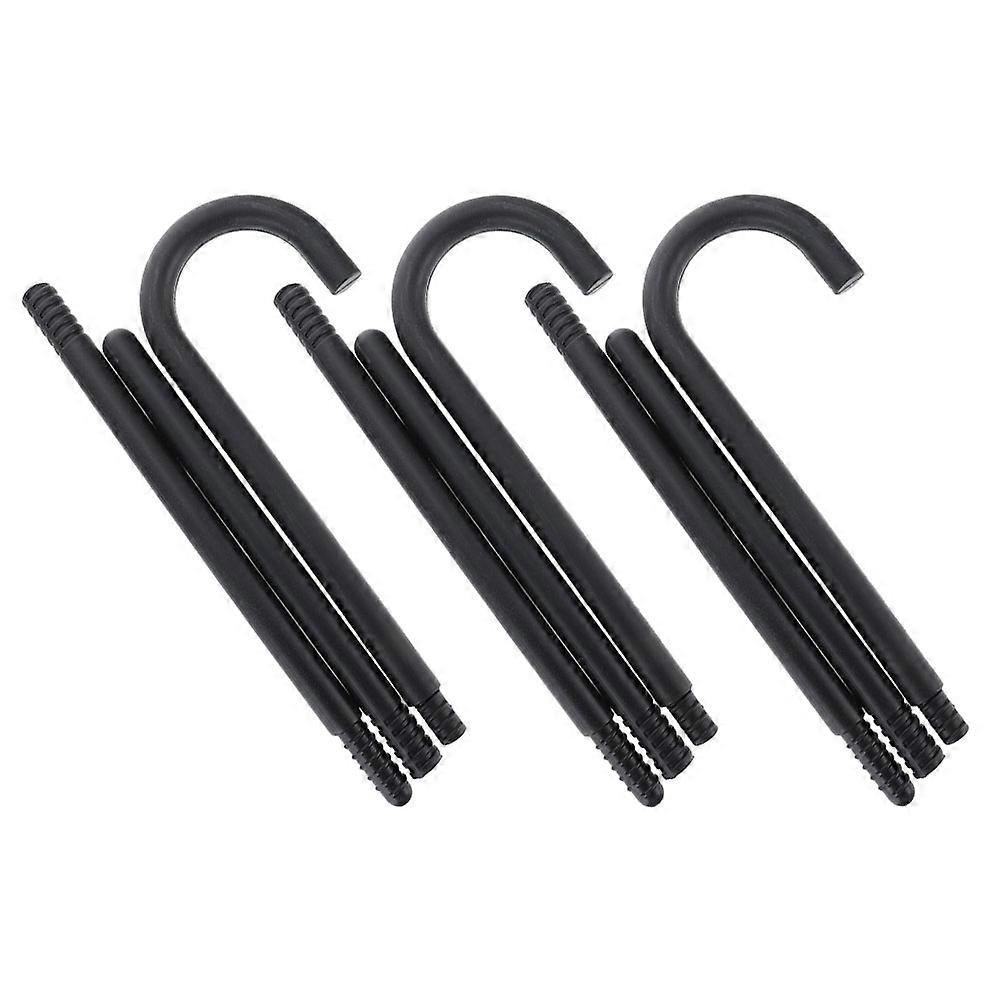 Black Plastic Cane for Kids 3Pcs Dance Performance Prop