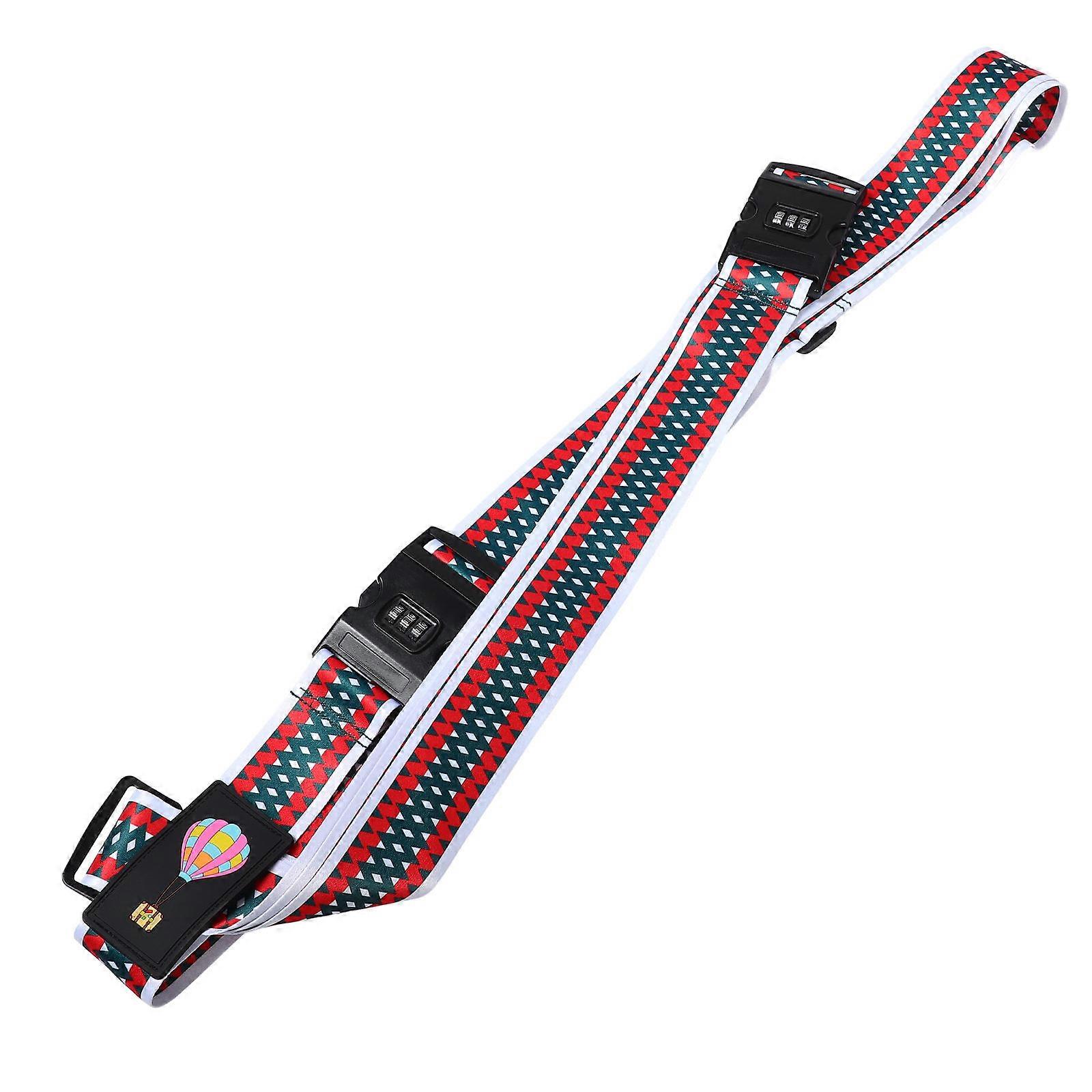 Luggage Strap With Lock For Double Password Protection Adjustable Cross 29.1×25×0.7in 1Pcs