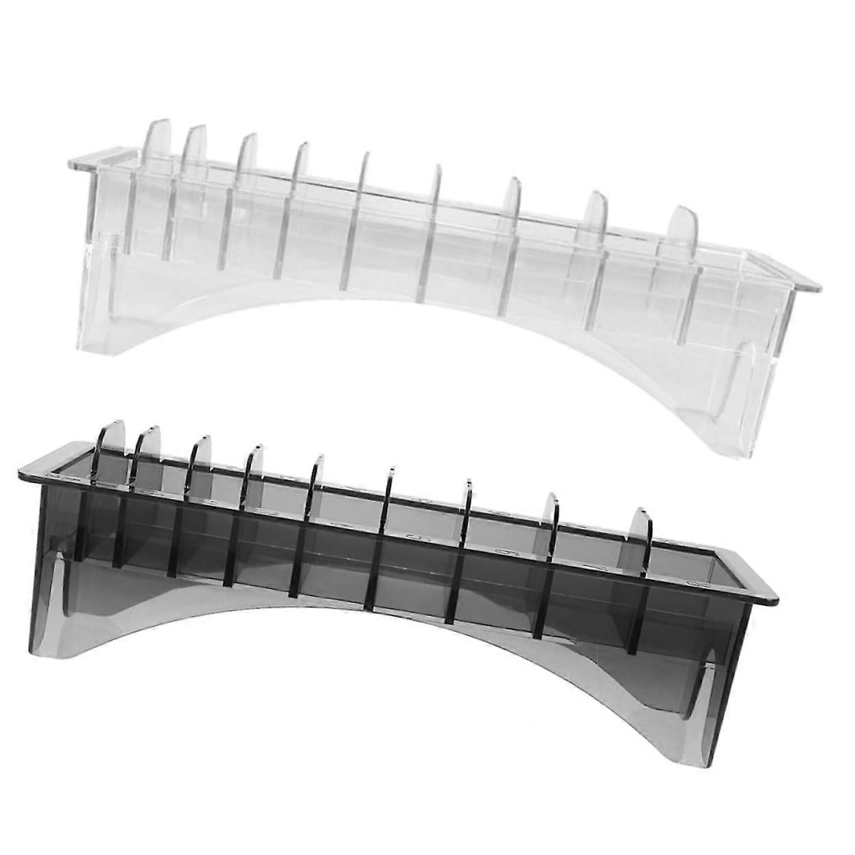 Clipper Guard Holder for Barbers, Plastic Guide Comb Organizer Box with Dust Protection, 2pcs