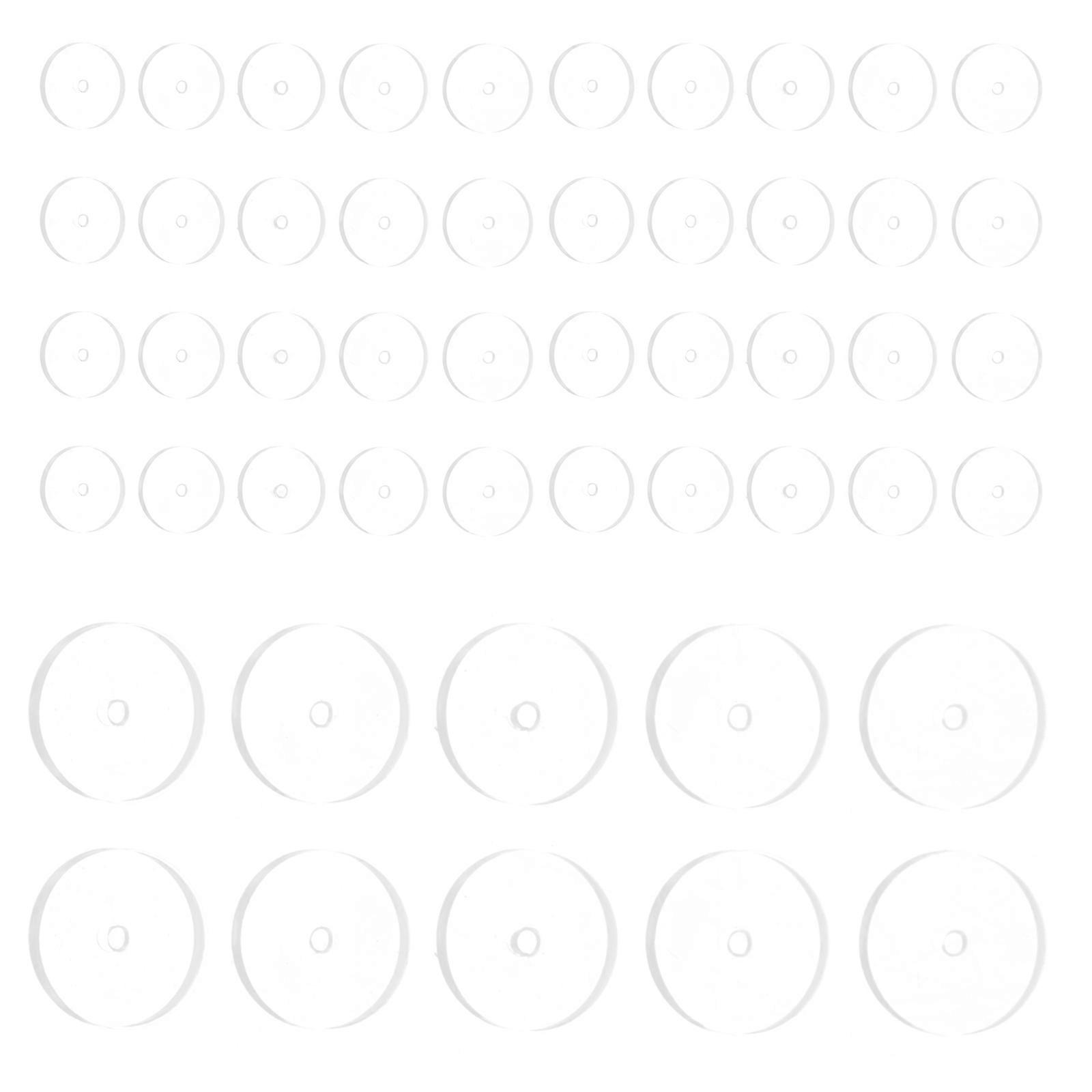 Soft Silicone Earring Backing Pad for Heavy Earrings 50Pcs White Support