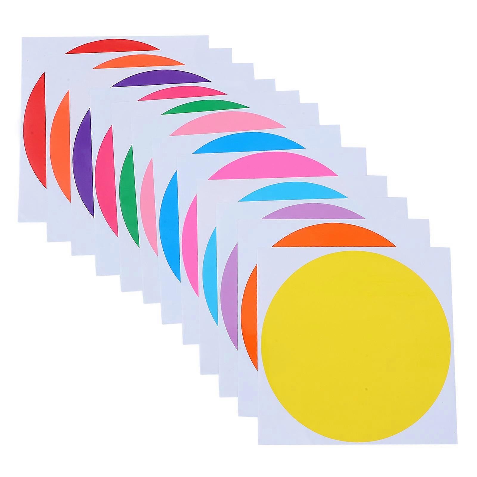 Assorted Color Dry Erase Dots Writing Board Stickers 12 Sheets