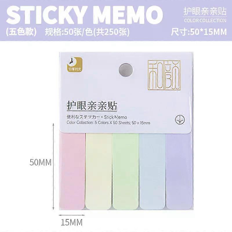 100Sheet Simplicity Sticky Note Solid Color Mini Notepad Creative Study Memo Pad for Kid Lovely Stationery Adhesive Index Note