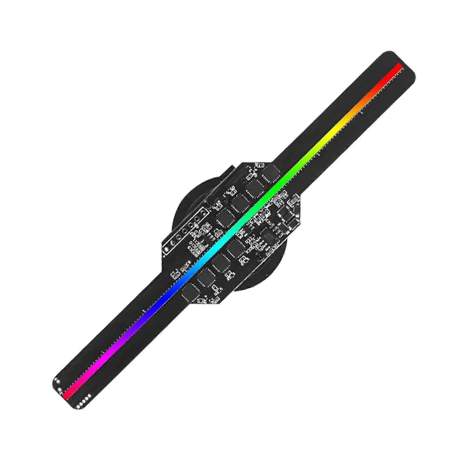 3D Hologram Fan Desktop LED WiFi Sign Lamp Remote Control 2 Fan Blades Supports Images And Video 3D Animation Projector