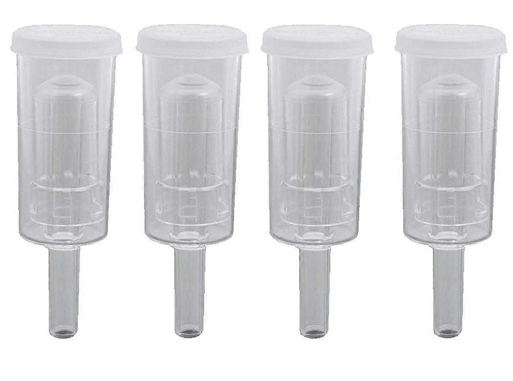 4 Piece Twin Bubble Homebrew Airlock with Cap, Easy Clean Design for Beer and Wine Fermentation