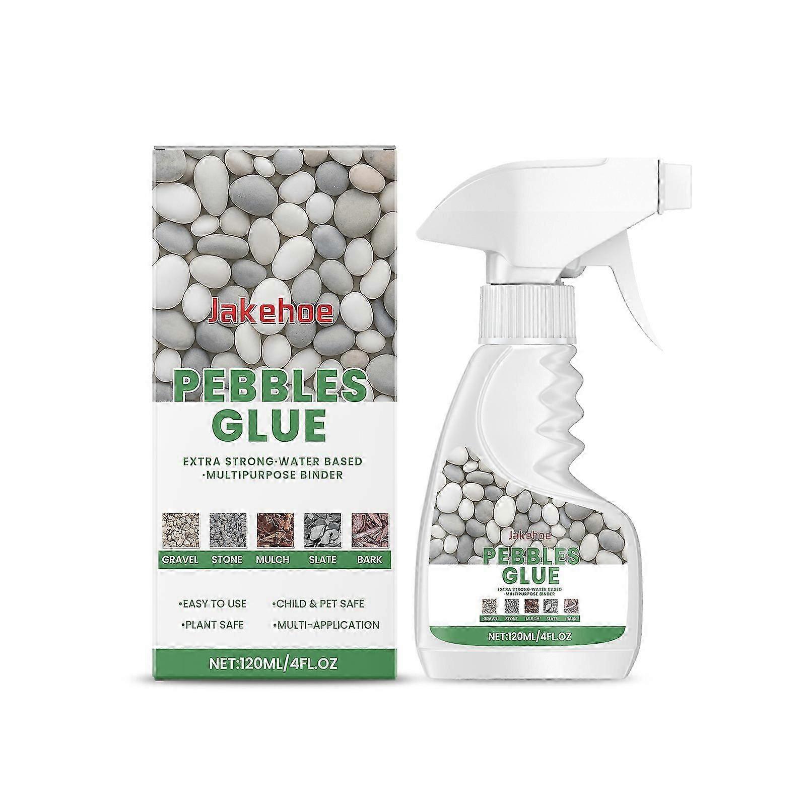 Waterproof Pebble Adhesive - Frost-Resistant Strong Bonding Agent for Stones & Pebbles, Quick Drying, 120ml, Easy Spray Application for Durable Outdoo
