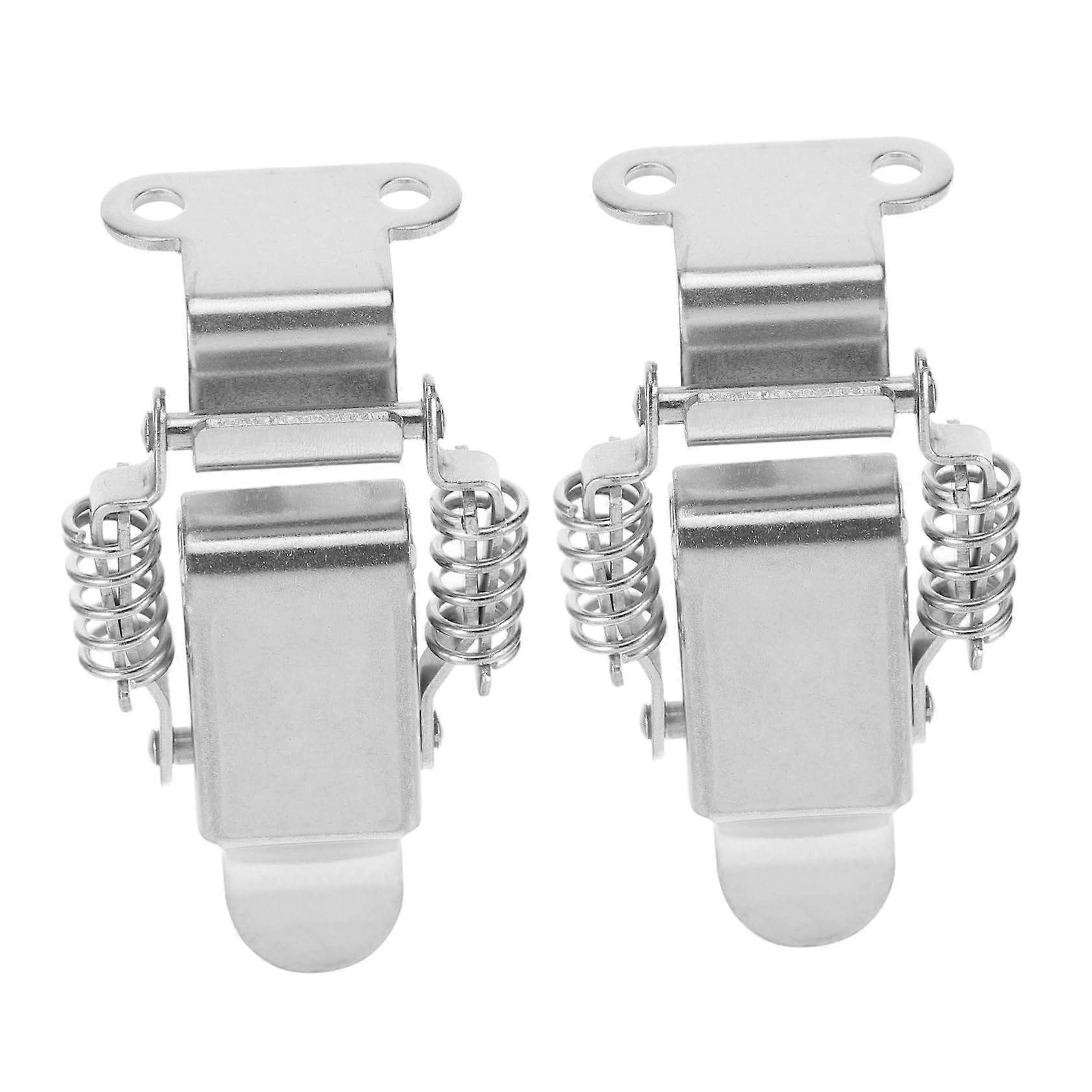 2 Pairs Stainless Steel Latch Clips Heavy Duty Locking Buckle for Toolbox and Mailbox Replacement