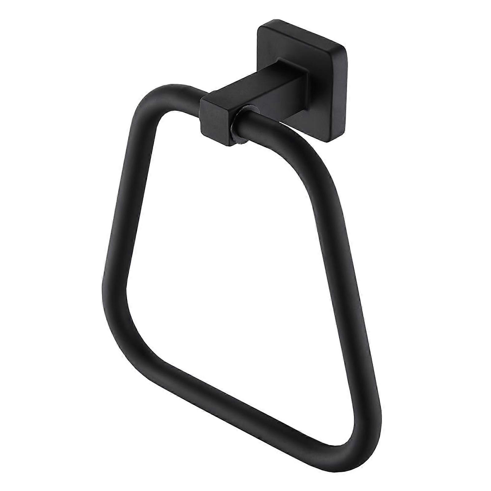 Modern Matte Black Towel Holder Aluminum Build High Load Capacity Rustproof Corrosion Resistant Hanger Multicolor