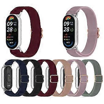 Cinturino elastico intrecciato in nylon con fibbia scorrevole per Xiaomi Smart Band 10/9/8