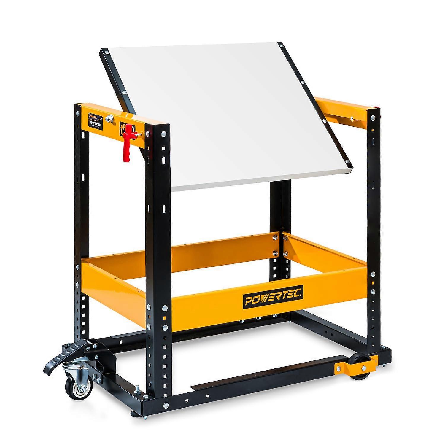 Flip  Tool Stand with Casters, Heavy Duty Mobile Workbench 300lb Capacity for Power Tools