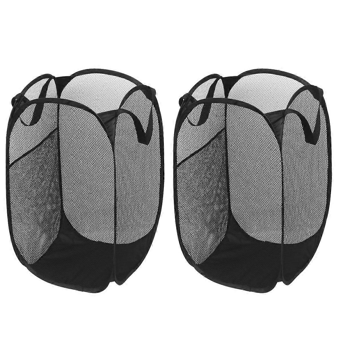 Mesh Popup Laundry Hamper Clothes Hamper for Storage 6Pcs Black Basket