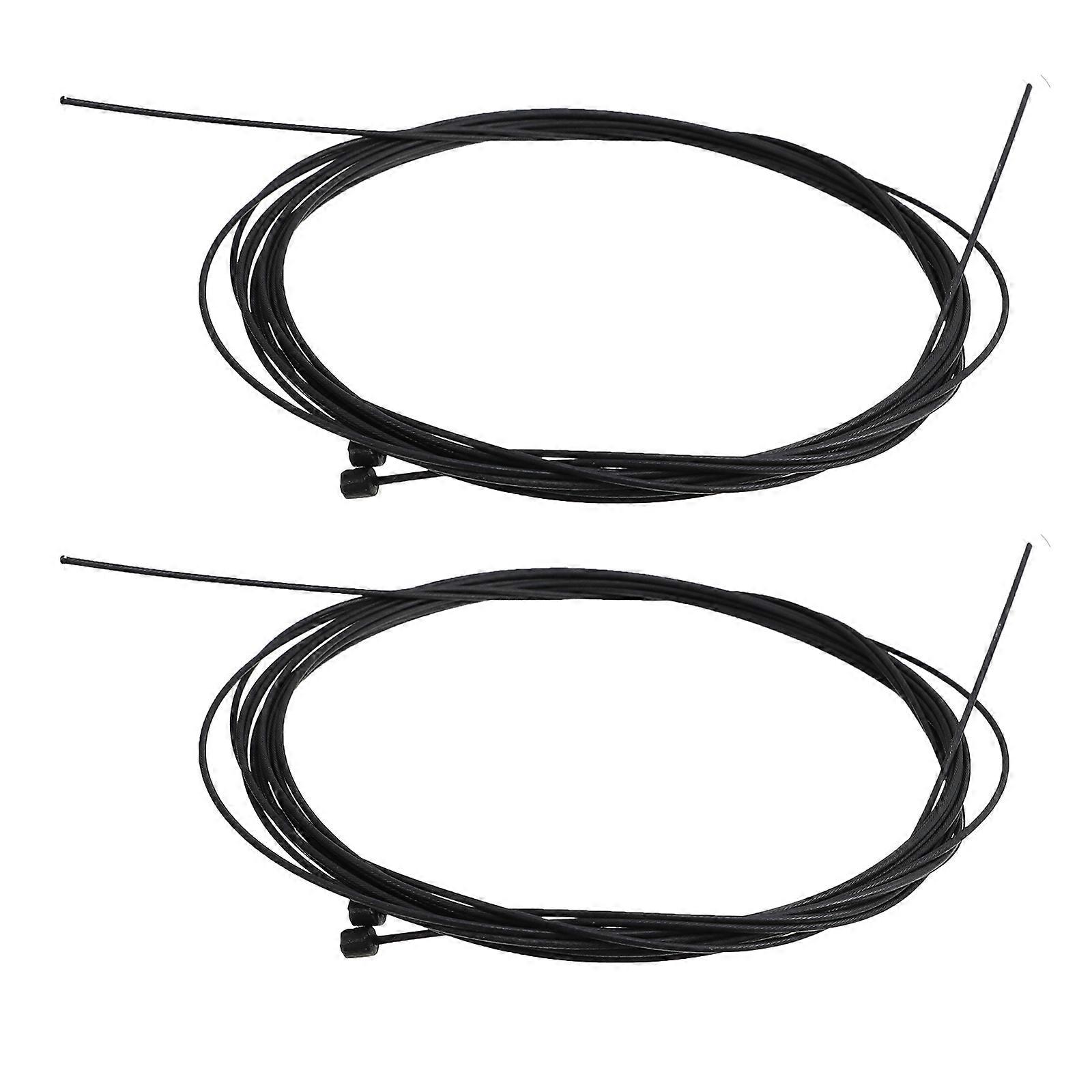 Black Bike Brake Cable Front Rear Brake Wire Core 2Pcs Set