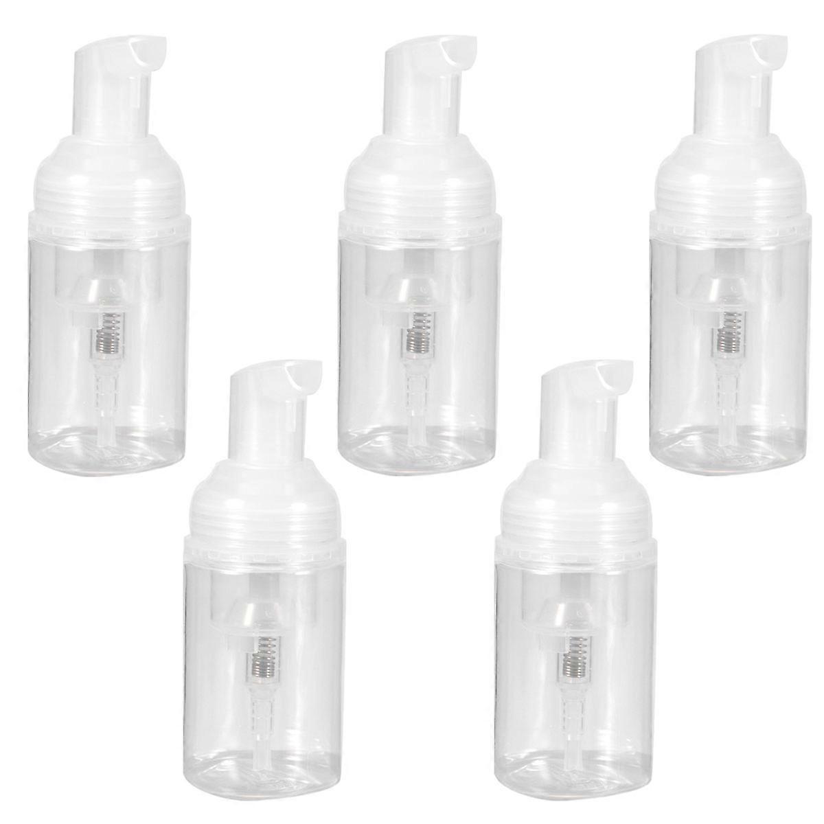 Foaming Bottle Transparent Bubble Maker Pump Bottle for Storage Use 5Pcs