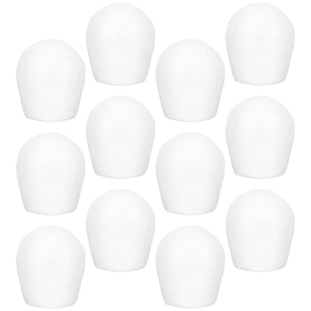 White Foam Cake Model for Cake Decoration Practice 12Pcs
