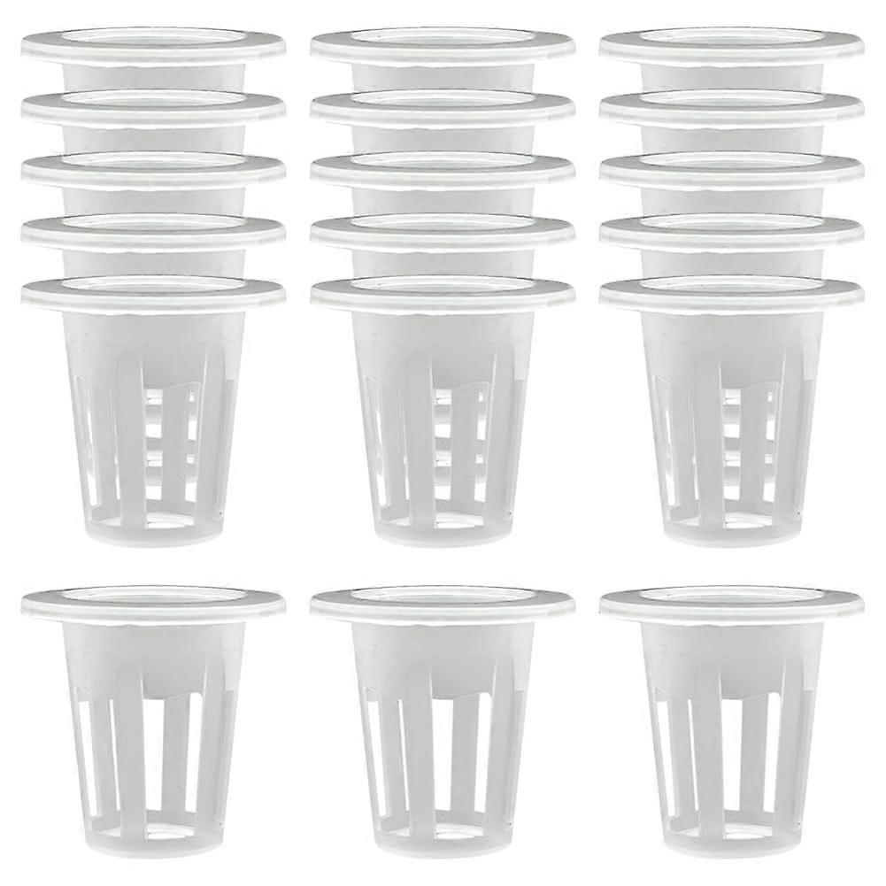 100 Pcs Small Hydroponic Net Pots 21mm x 38mm Reusable Growing Baskets for Easy Seed Starting