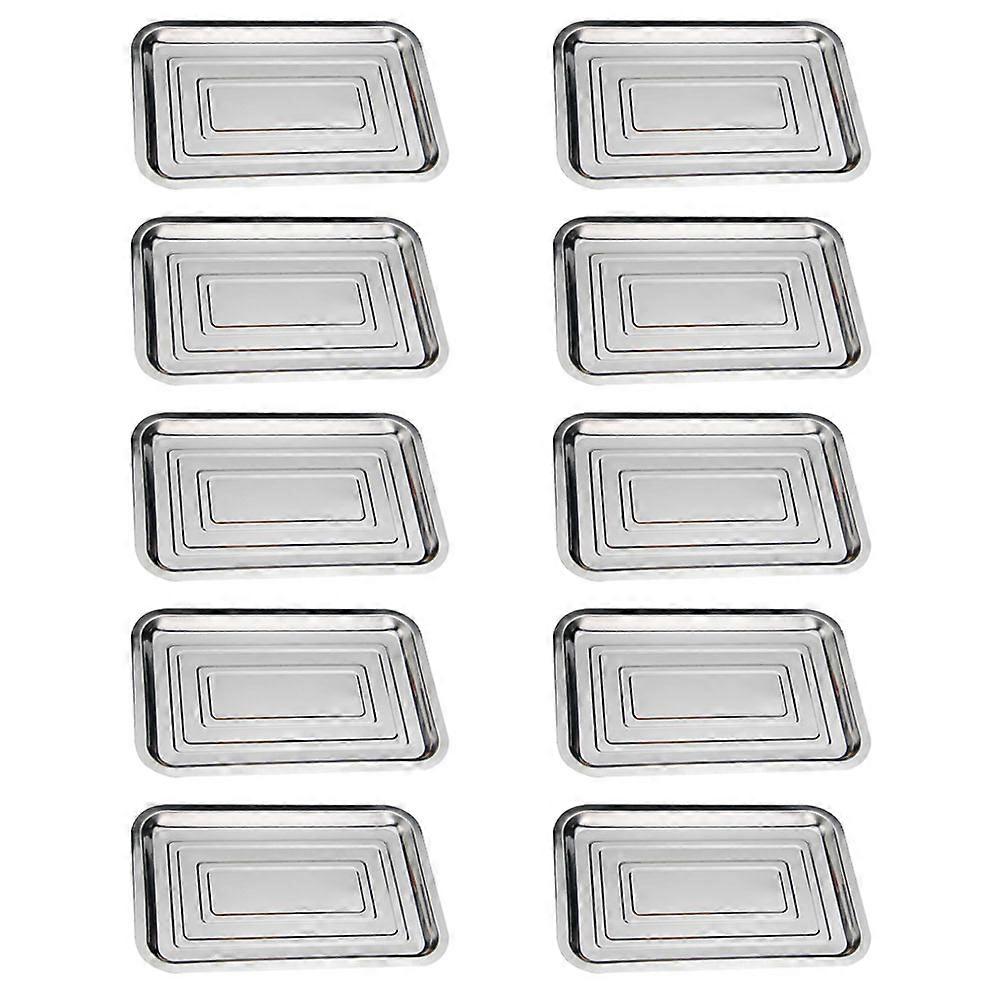 Multi-Function Stainless Steel Food Serving Tray for Meal Use 20 Pieces