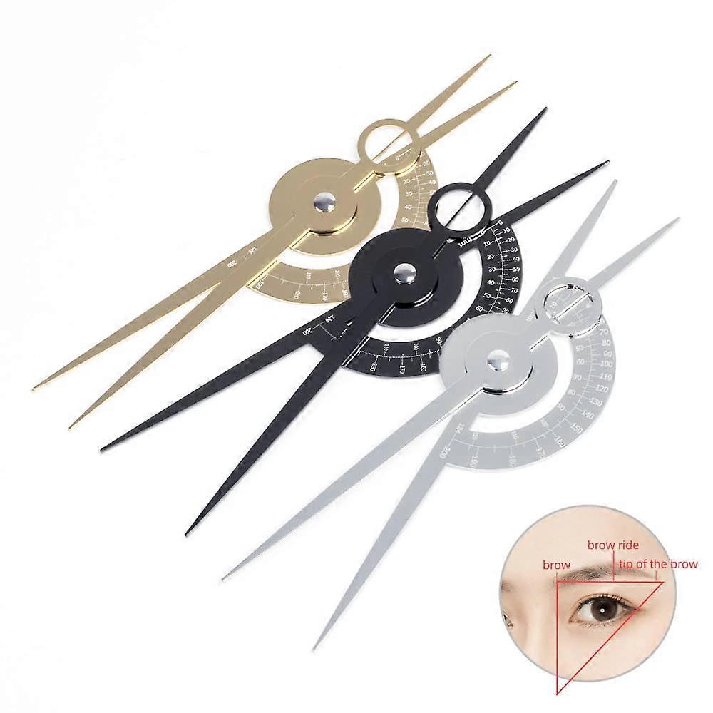Microblading Eyebrow Caliper Stainless Steel Golden Ratio Ruler for Precise Permanent Makeup Mapping