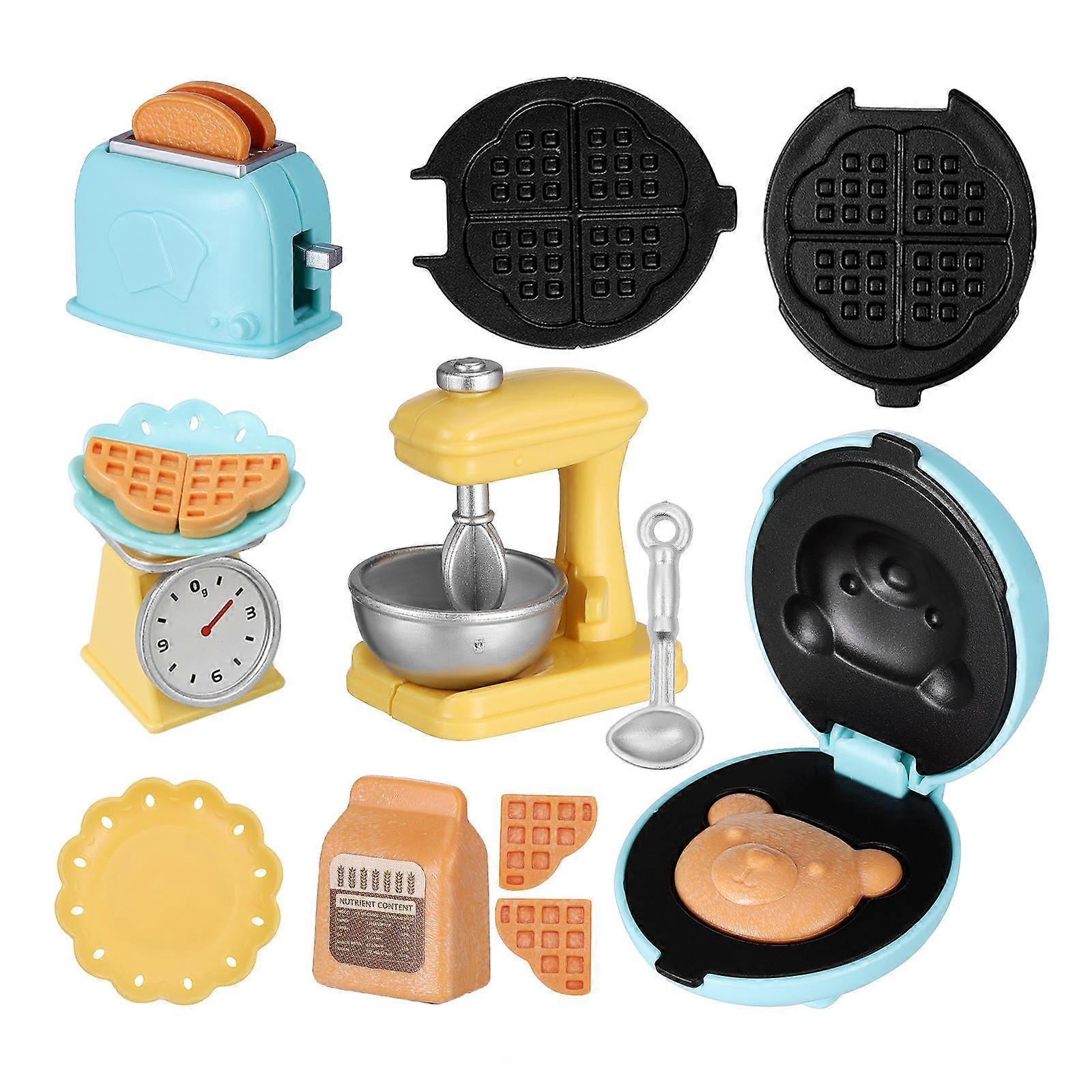 Kids Bread Maker Toy Set for Pretend Play with Mini Toaster Accessory