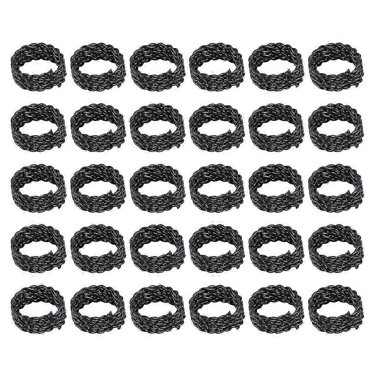 Dreadlock Cuffs Hair Extensions Rings for Secure Braiding 90Pcs Black