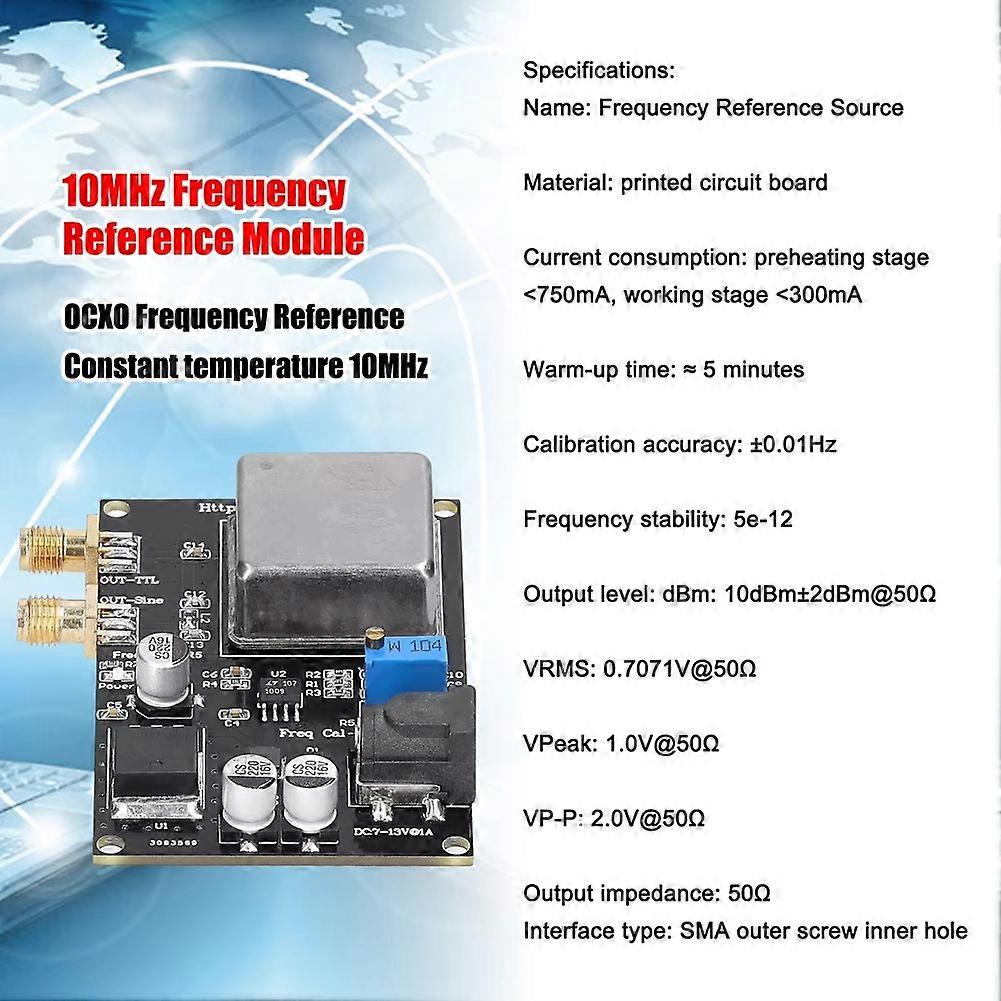 10MHz OCXO Frequency Reference Module Frequency Reference Source Low Phase Noise for Sound System Decoder Frequenc Meter