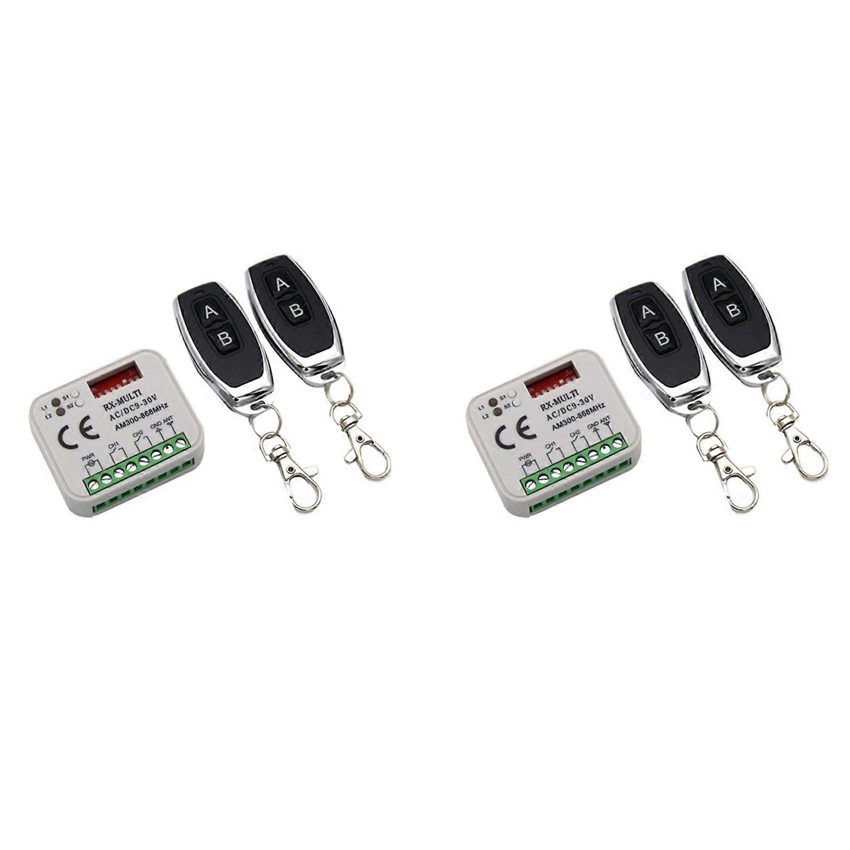 2X Multi-Frequency Receiver RX-MULTI 300-900MHZ Control Switch for Access Control Wireless Remote Controller,B