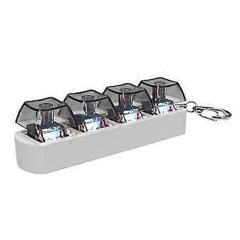 LED Illuminated Keyboard Clicks Keychain Keycap Tester For Adults Keyboard Clicks LED Light Keychain Toy