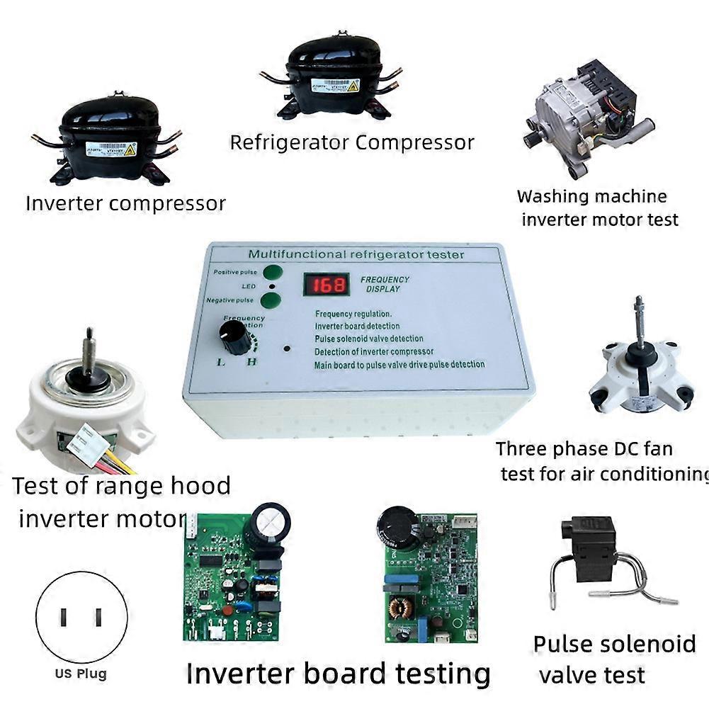 Frequency Conversion Refrigerator Compressor Tester Tester Refrigerator Maintenance Tool US Plug