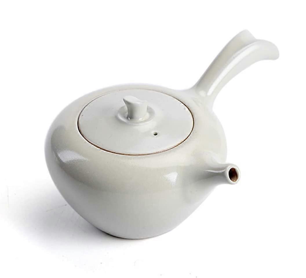 Japanese Ceramic Side Handle Teapot 170ml Handmade  for Tea Brewing and Gift