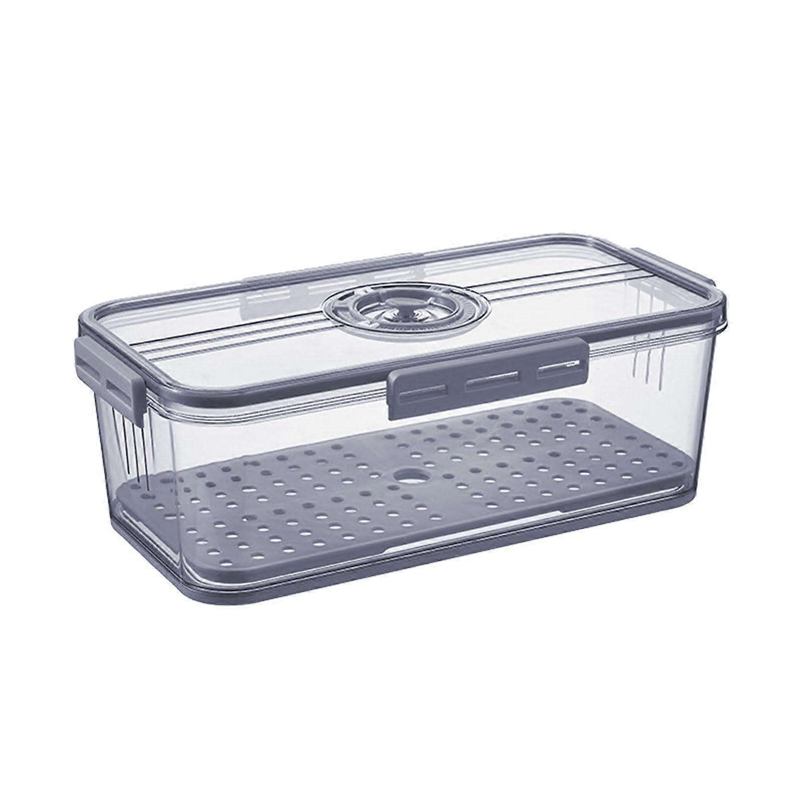 Large Bread Box with Clear Lid and Freshness Lock for Kitchen Counter Bread Storage Container  Grey
